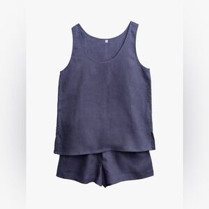 Piglet in bed tank short set sz S